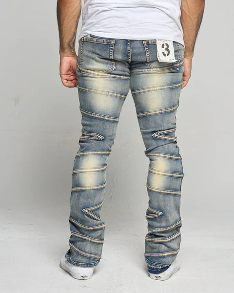 Kid's Lt Tint Zigzag True Stacked Denim Jean