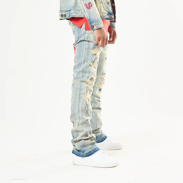 Men Lt. Tint / Red Saints x Sinners Denim Jean