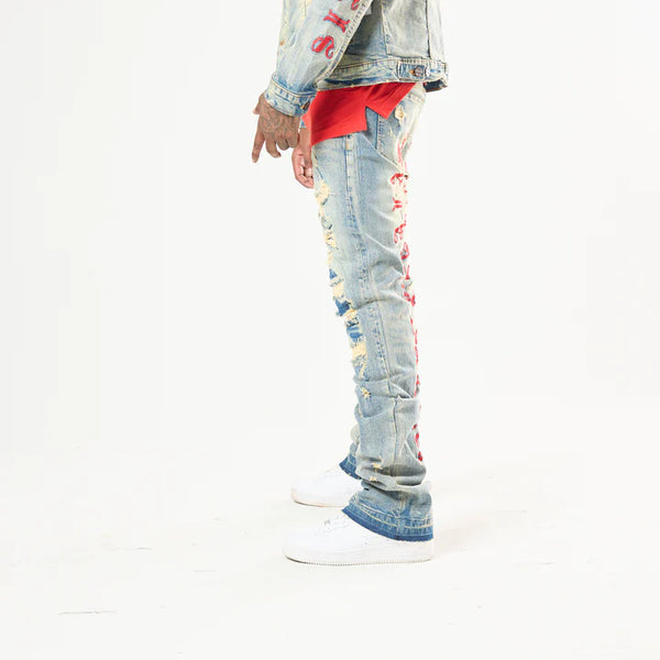 Men Lt. Tint / Red Saints x Sinners Denim Jean