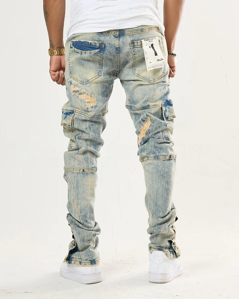 MEN LITE TINT STEAD FAST TRUE STACKED DENIM JEAN