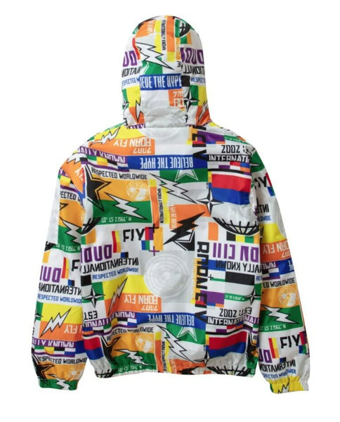 MEN MULTI COLOR SUPER BORN FLY WIND BREAKER JACKET