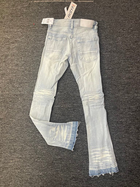 BOYS ICE BLUE WHISKER FLARE JEANS