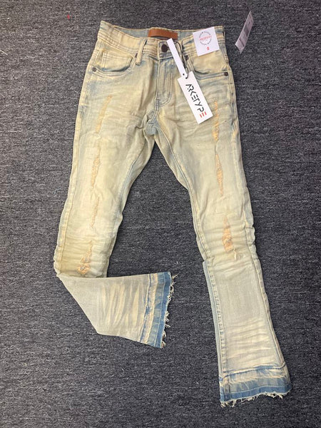 BOYS VANILLA WHISKER FLARE JEANS