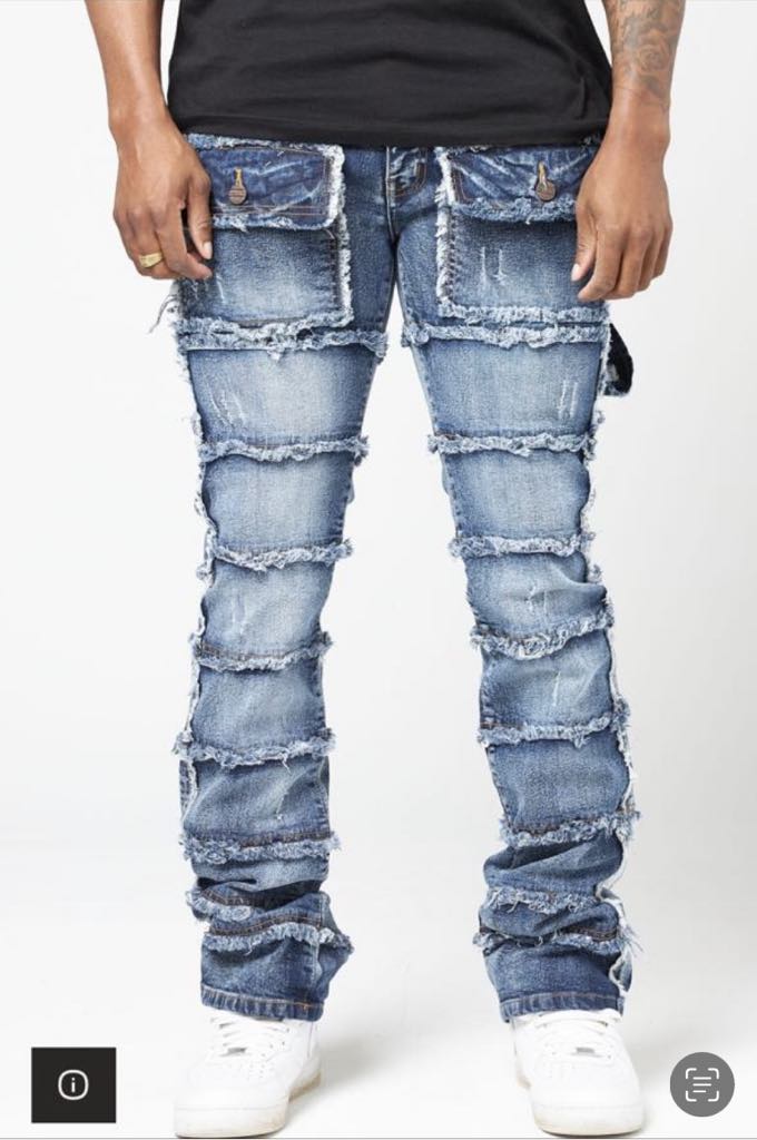 Lil Kids S. Blue Patchwork Denim Jeans