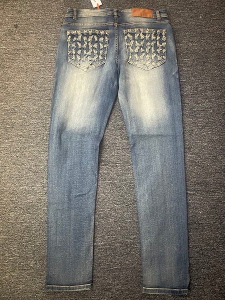 Men's Vintage Full Laser Grind Jeans