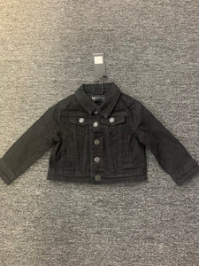 Little Kids Jet Black Denim Jacket