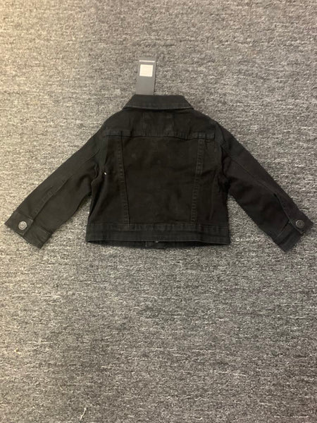 Little Kids Jet Black Denim Jacket