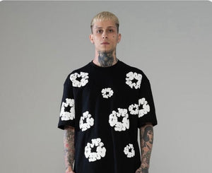 MEN BLACK DENIM TEARS TEE