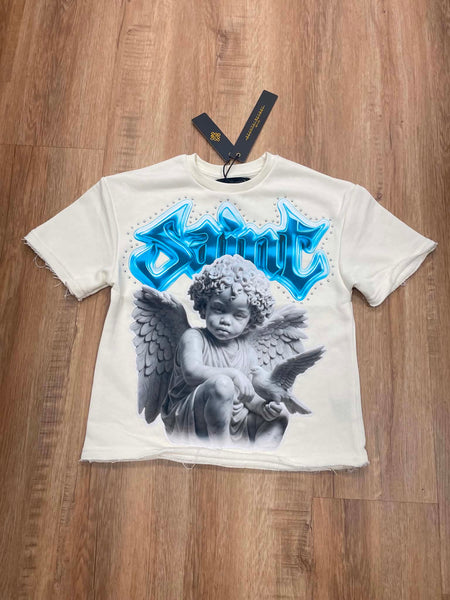BOYS NATRUAL HEVENS GUARDIAN RHINESTONE CROP TEE