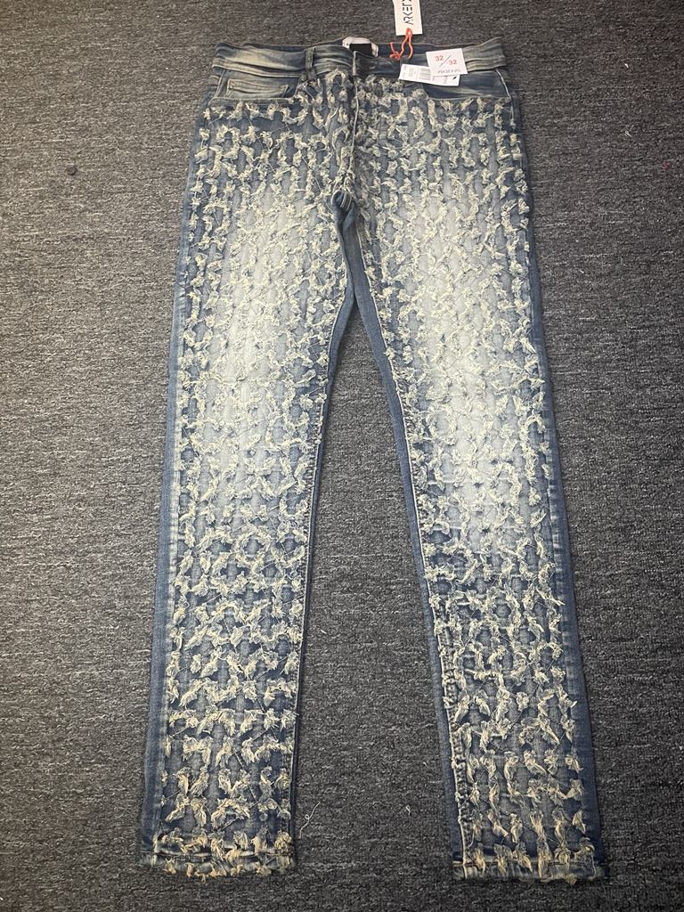 Men's Vintage Full Laser Grind Jeans