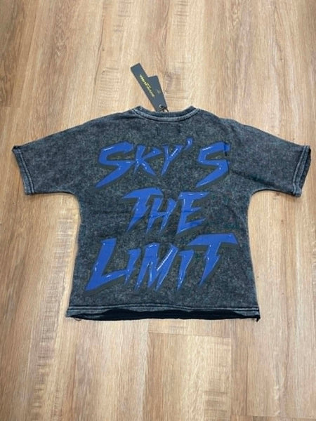 BOYS BLACK SKYS THE LIMIT RHINESTONE CROP TEE