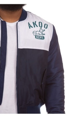 MEN ACKOO BLUE DEPTHS flight bomber jacket