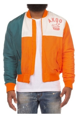 MEN AKOO ORANGE TIGER flight bomber jacket