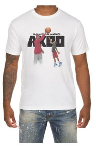 Akoo kids White hoops ss tee