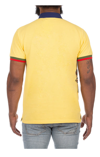 MEN AKKO YELLOW KINSTON SS POLO SHIRT