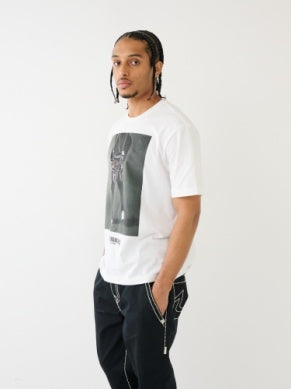 Men True Religion White Relaxed Photo Real Stack Tee