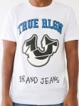 Men True Religion White SS Print Embro HS Tee