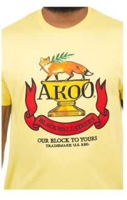 MEN AKOO YELLOW OUR BLOCK SS KNIT