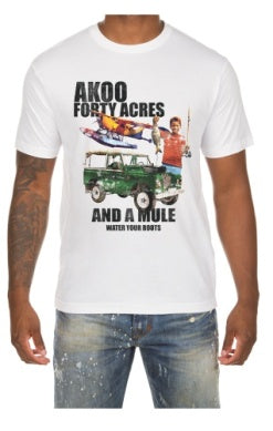 Men Akoo White Forty Acres SS Tee