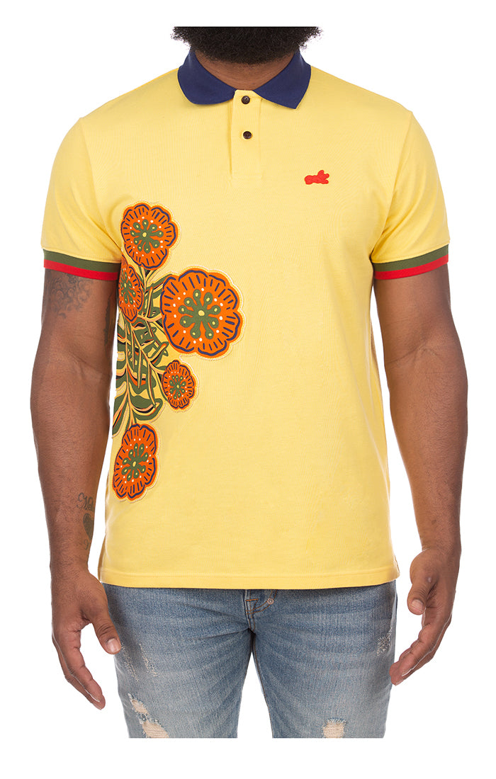 MEN AKKO YELLOW KINSTON SS POLO SHIRT