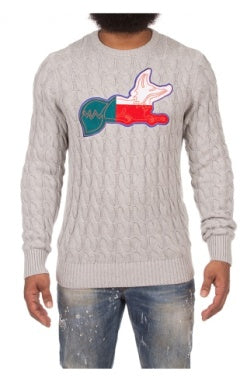 Men Akoo HEATHER GREY link sweater