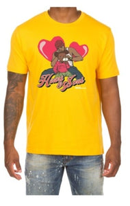 Men Akoo Old Gold heart soul ss tee