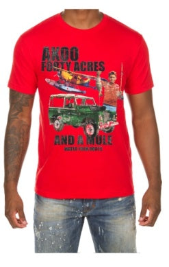 Men Akoo Red forty acres ss tee