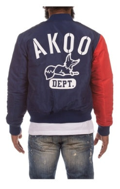 MEN ACKOO BLUE DEPTHS flight bomber jacket