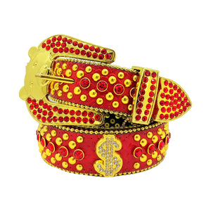 RED MONEY MONKEY SIGNATURE BELTS