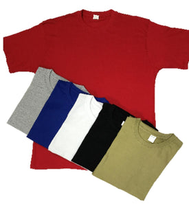 SOLID RED PLAIN TEE