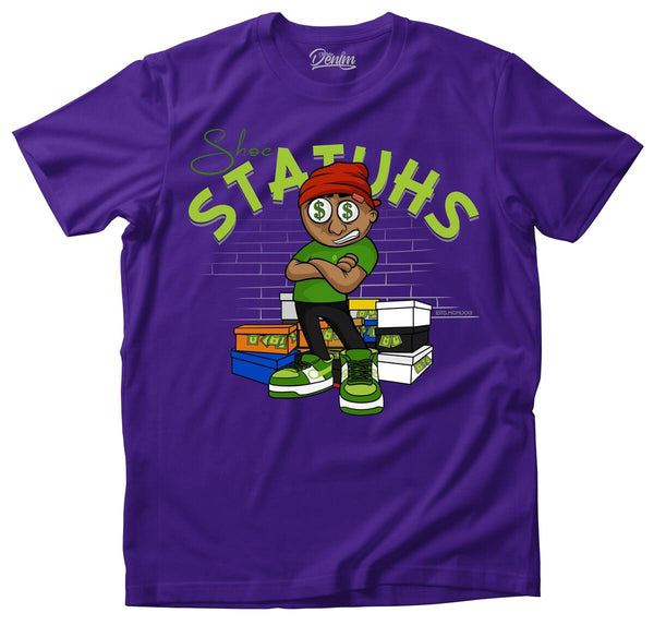 MEN PURPLE SHOE STATUHS TSHIRT