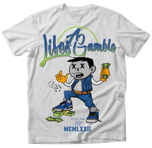 MEN WHITE LIFES A GAMBLE TSHIRT