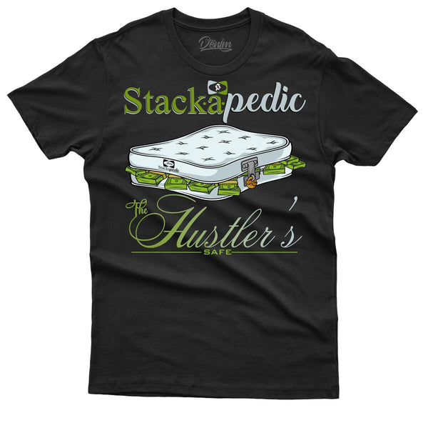 MEN BLACK STACK A PEDIC THE HUSTLERS SAFE TSHIRT