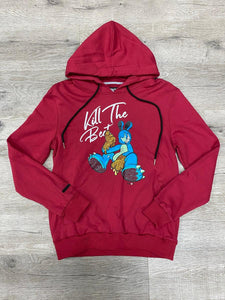 MEN BURGUNDY "KILL THE BEAT" HOODIE