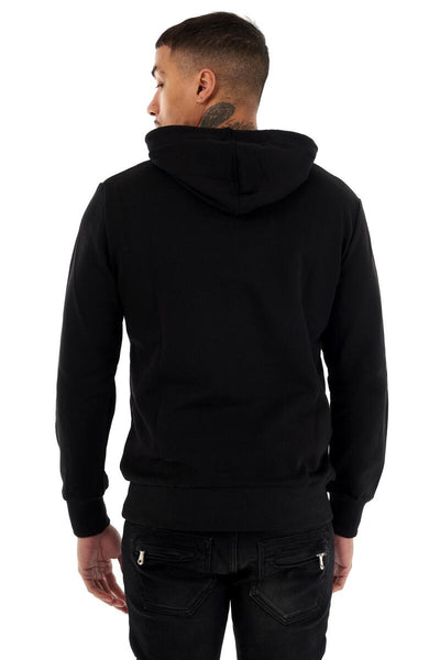 MEN BLACK KICKING PANDA GLITTERY GEORGE V HOODIE