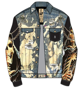 MEN INDGO GIM REAPER JEANS JACKET