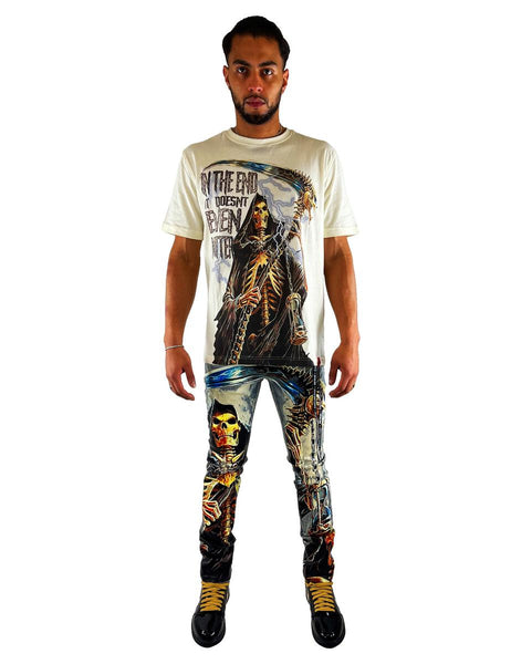 MEN INDGO GRIM REAPER JEANS