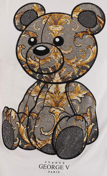 MEN GEORGE V GRAY TEDDY BEAR GLITTERY TSHIRT