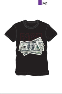 MENS BLACK/RED RICH TEE