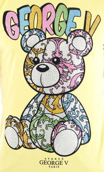 MEN GEORGE V YELLOW TEDDY BEAR GLITTERY TSHIRT