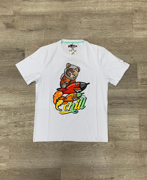 MEN WHITE "CHILL UP" TEE