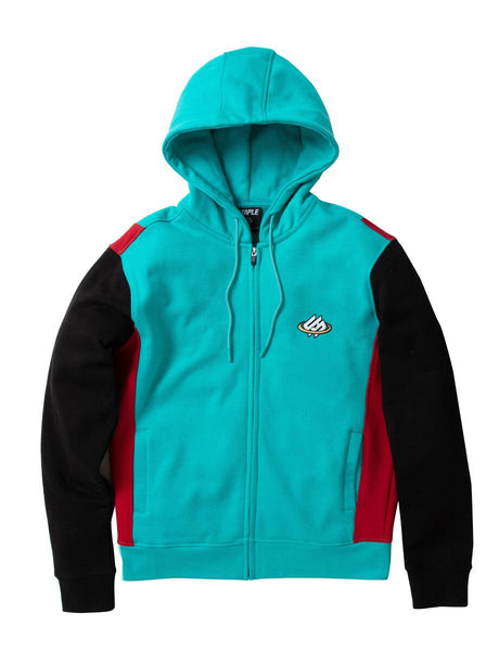 MEN TEAL STAPLE BELMONT ZIP HOODIE