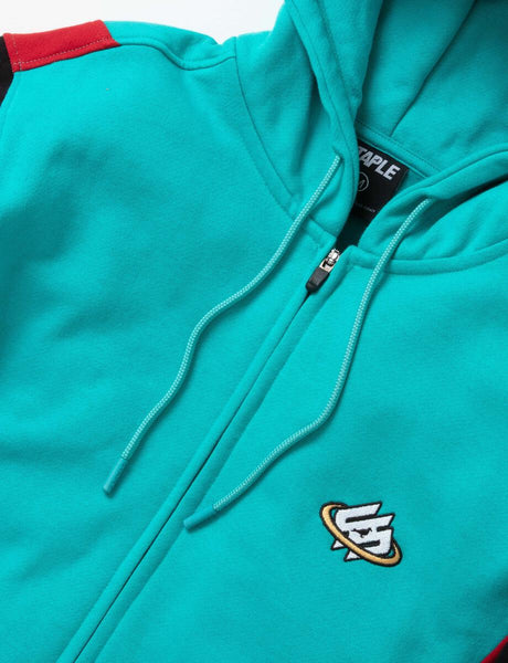 MEN TEAL STAPLE BELMONT ZIP HOODIE