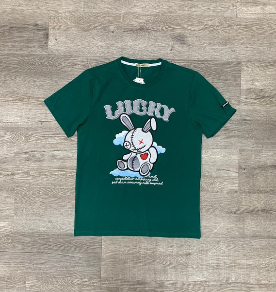 MEN GREEN "LUCKY SKY" TEE