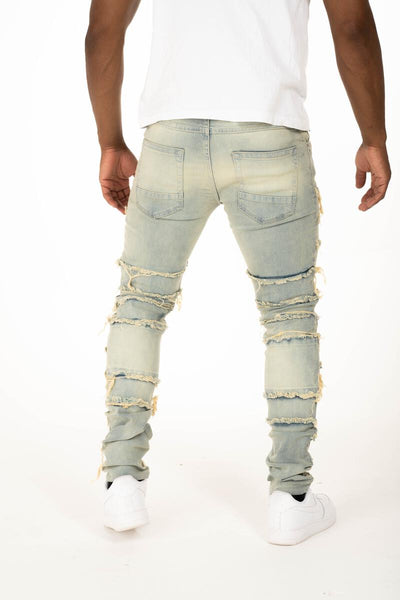 MEN PREMIUM STRETCH DENIM with MULTI CUT/SEW