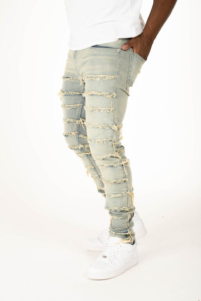 MEN PREMIUM STRETCH DENIM with MULTI CUT/SEW