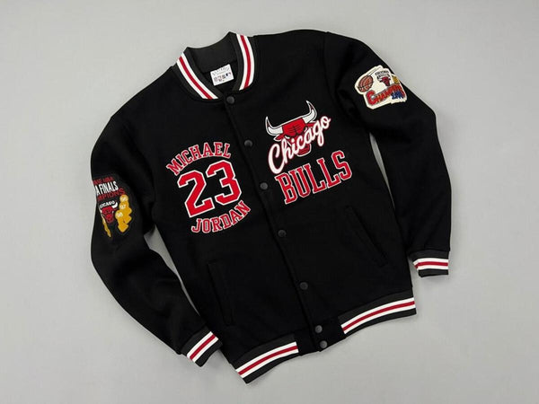 MEN BLACK/ RED MJ 23 CHICAGO BULLS NBA JACKET