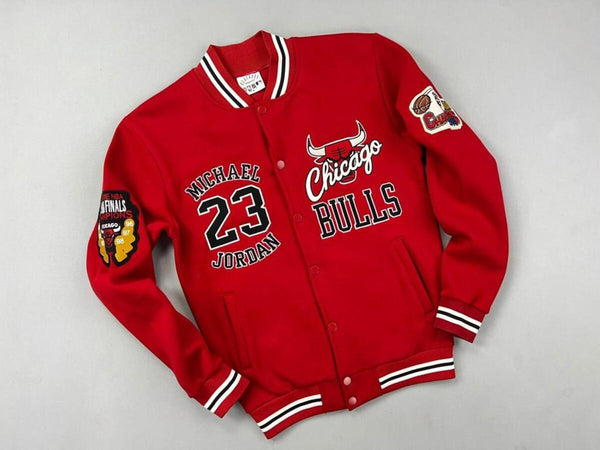 MEN ALL RED MJ 23 CHICAGO BULLS NBA JACKET