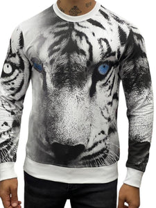 MEN WHITE BLUE EYE TIGER