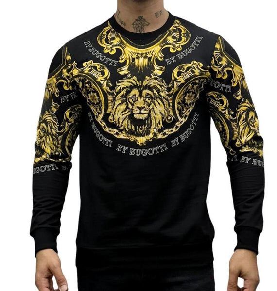 MEN BLACK/ GOLD LION KING GLITTERY CREW